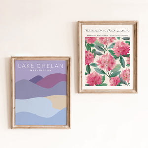 Lake Chelan, Washington Minimalist Wall Art