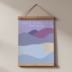 Lake Chelan, Washington Minimalist Wall Art