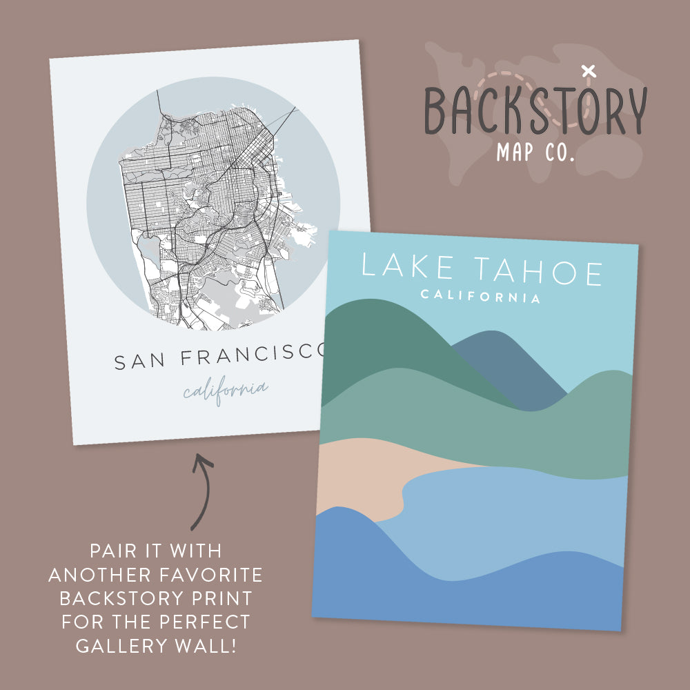 lake tahoe ca poster