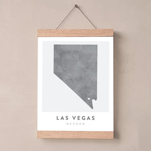 las vegas map poster