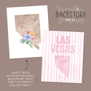 Las Vegas Nevada Poster · Las Vegas Pink Pastel Wall Art