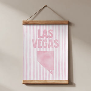 Las Vegas Nevada Poster · Las Vegas Pink Pastel Wall Art