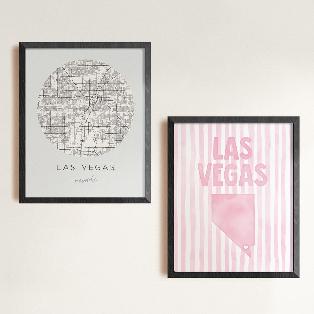 Las Vegas Nevada Poster · Las Vegas Pink Pastel Wall Art
