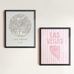 Las Vegas Nevada Poster · Las Vegas Pink Pastel Wall Art