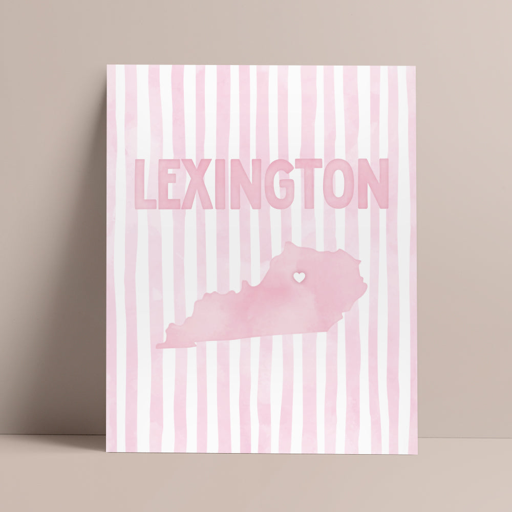 Lexington, Kentucky Pink Pastel Poster