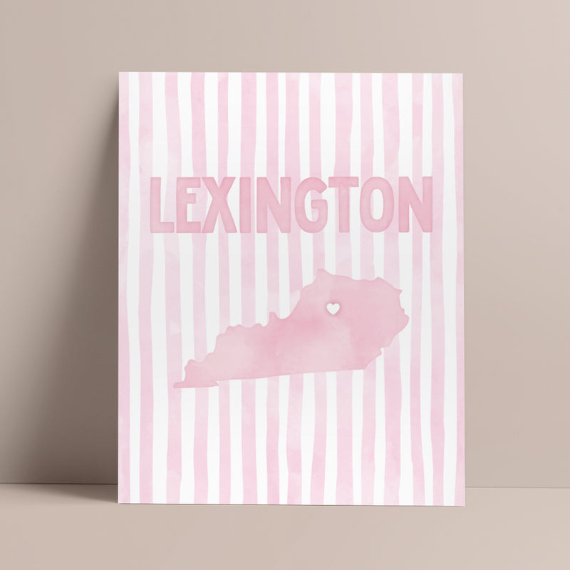 Lexington, Kentucky Pink Pastel Poster