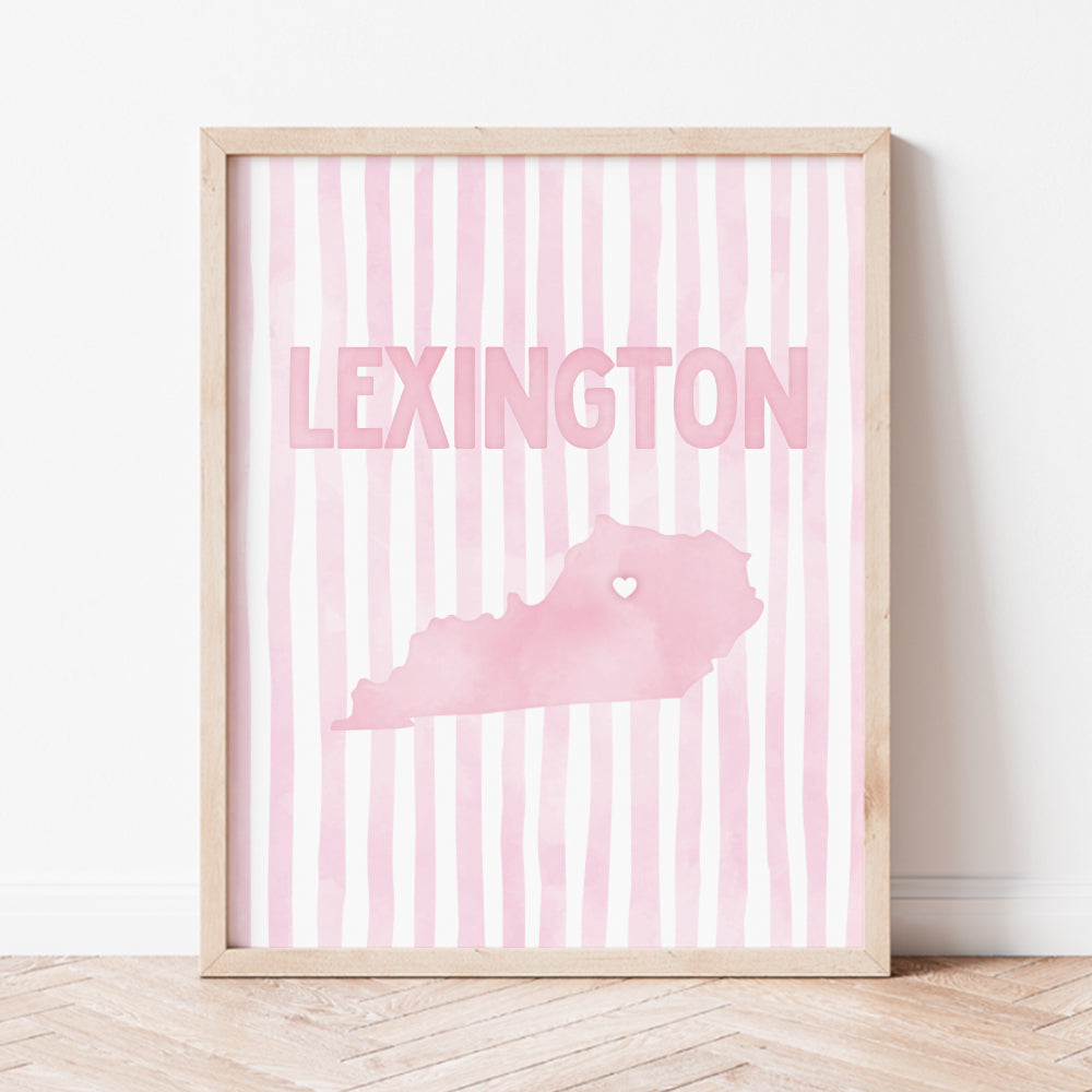 Lexington, Kentucky Pink Pastel Poster