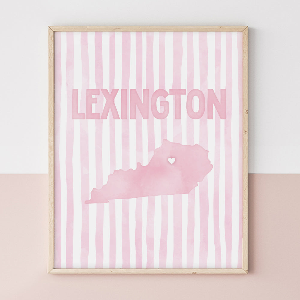 Lexington, Kentucky Pink Pastel Poster