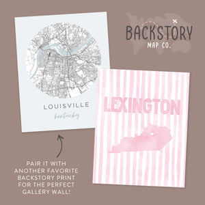 Lexington, Kentucky Pink Pastel Poster