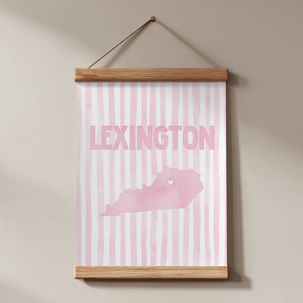 Lexington, Kentucky Pink Pastel Poster
