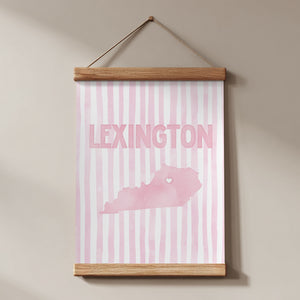 Lexington, Kentucky Pink Pastel Poster