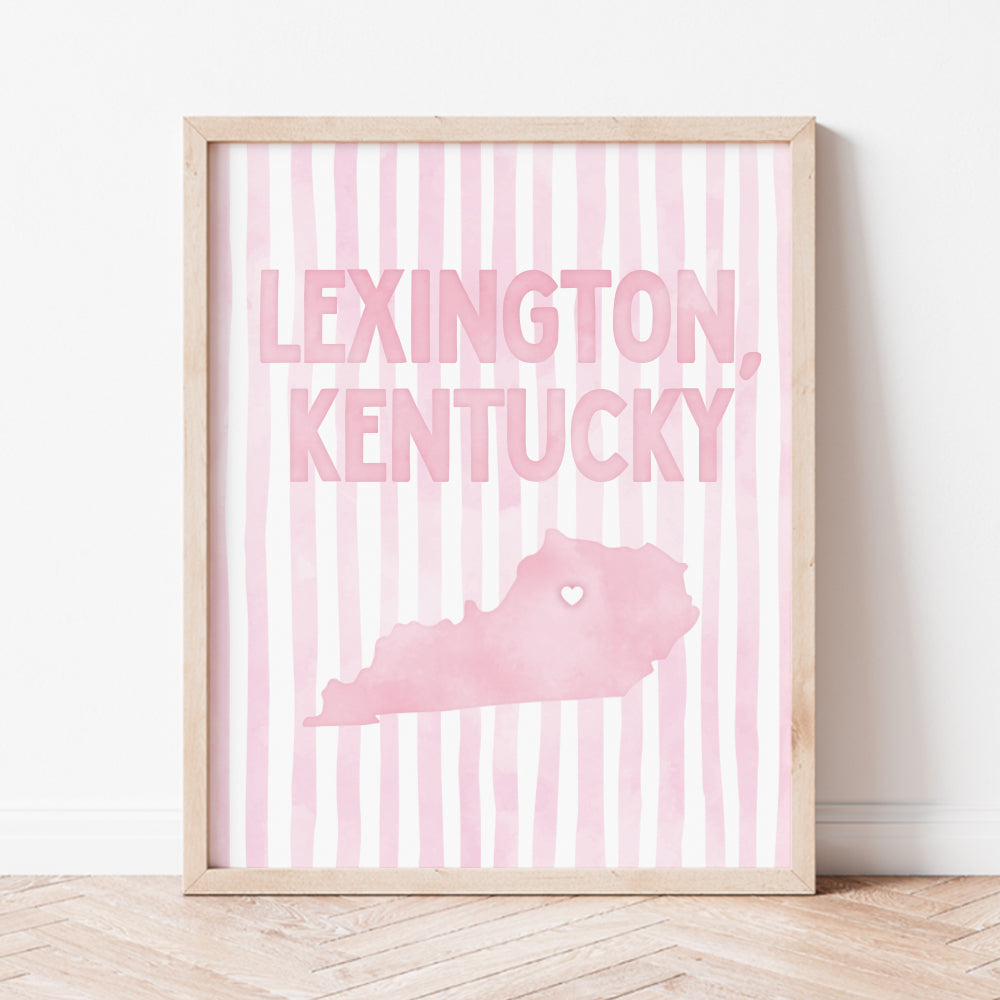 Lexington, Kentucky Pink Pastel Poster