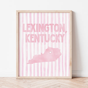 Lexington, Kentucky Pink Pastel Poster