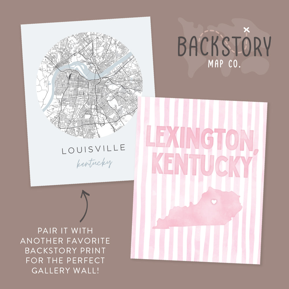 Lexington, Kentucky Pink Pastel Poster