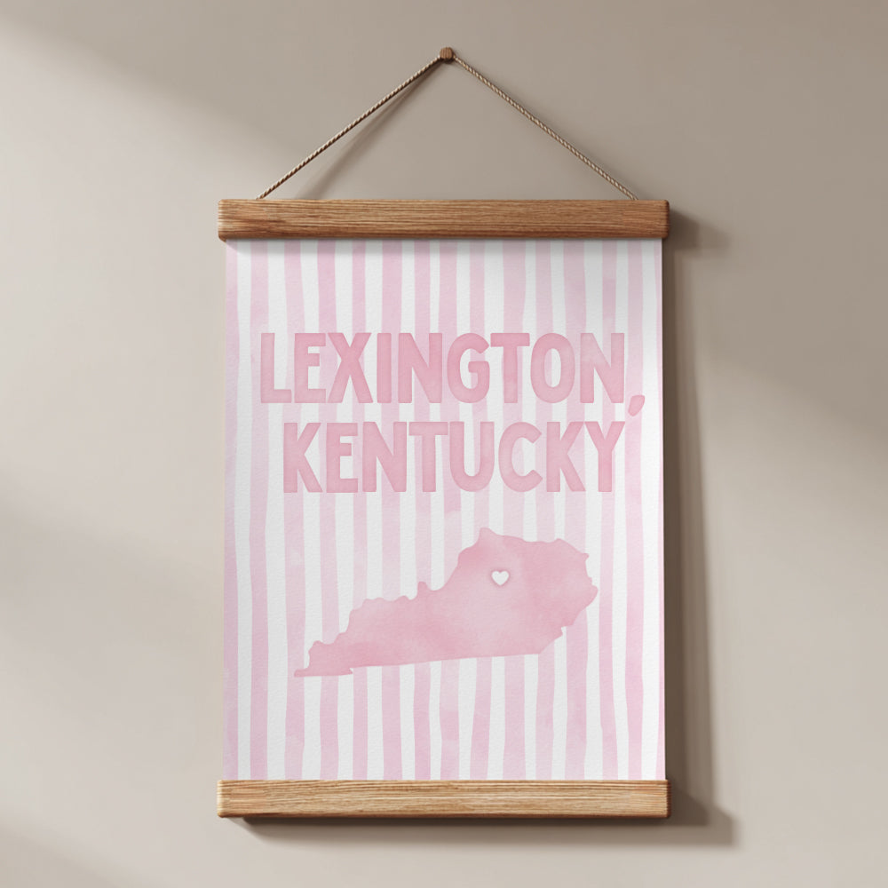 Lexington, Kentucky Pink Pastel Poster