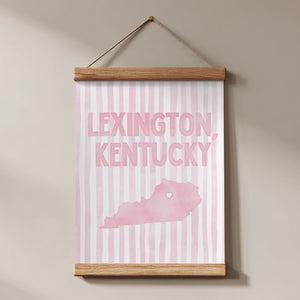 Lexington, Kentucky Pink Pastel Poster