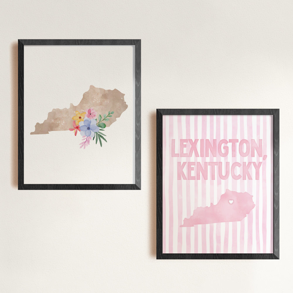 Lexington, Kentucky Pink Pastel Poster