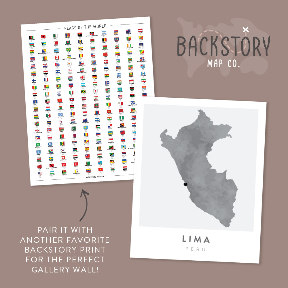 lima peru travel poster