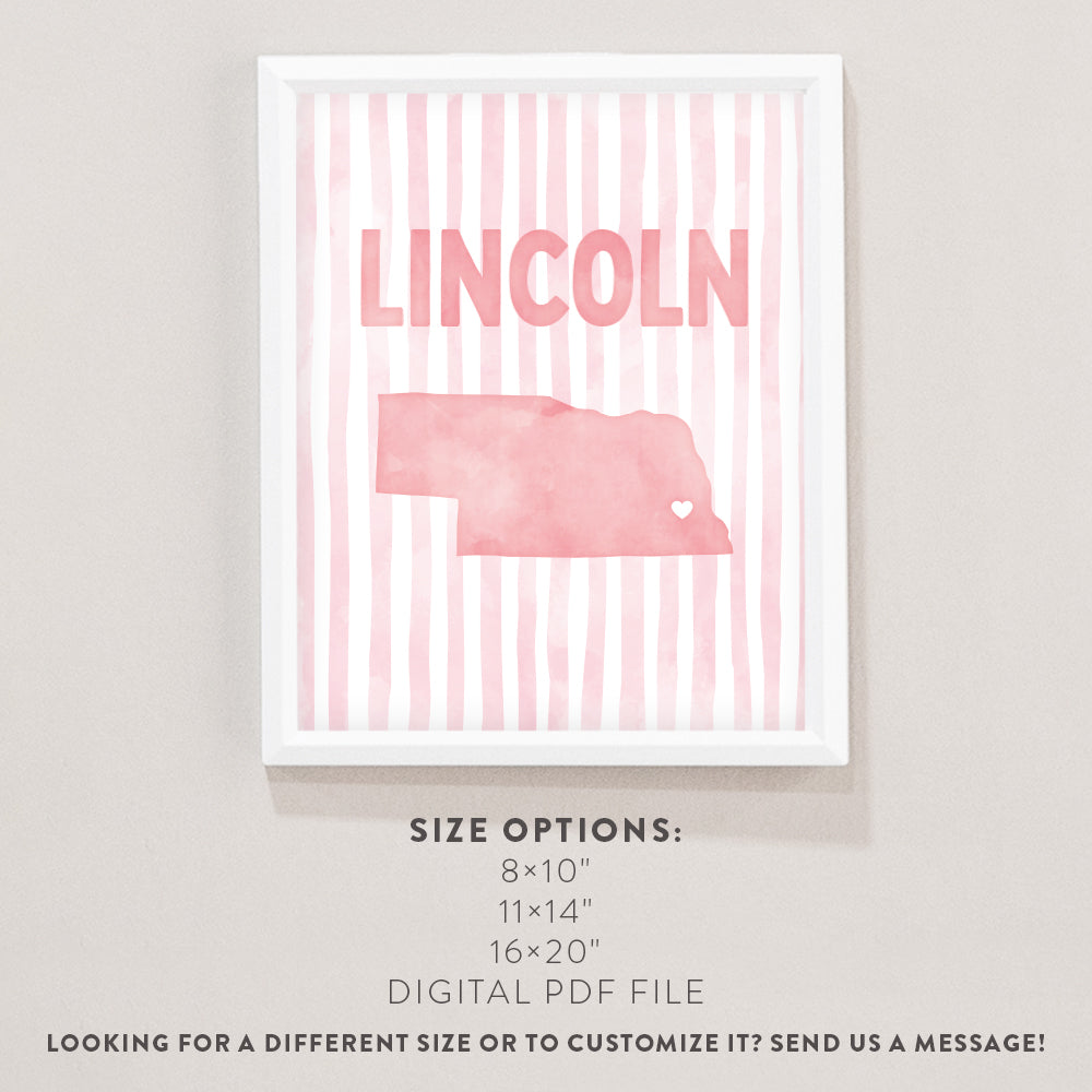 Lincoln, Nebraska Poster