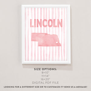 Lincoln, Nebraska Poster