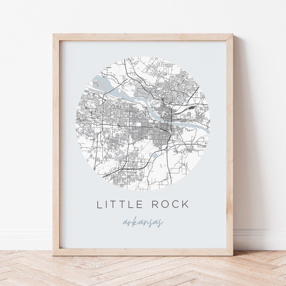 little rock arkansas map