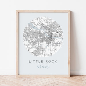 little rock arkansas map