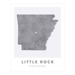 little rock map poster