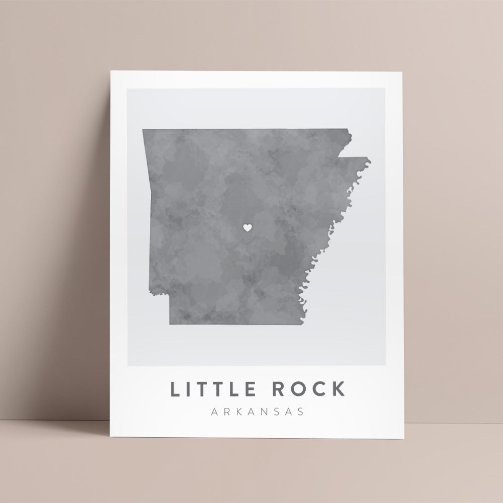 little rock map poster