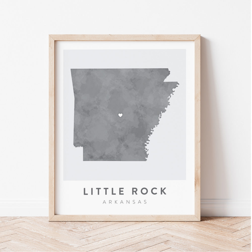 little rock map poster