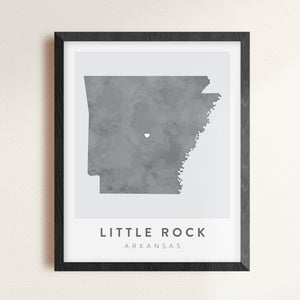 little rock map poster