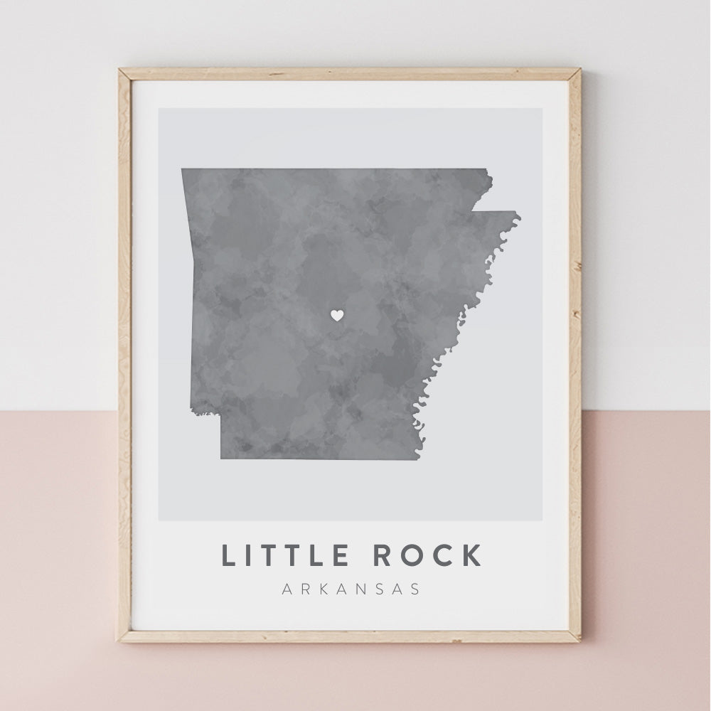 little rock map poster