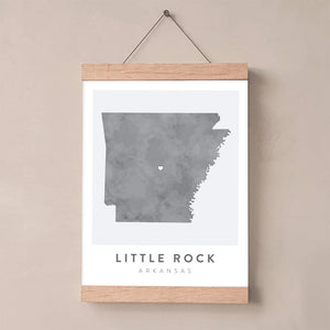 little rock map poster
