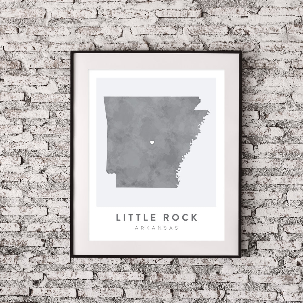 little rock map poster