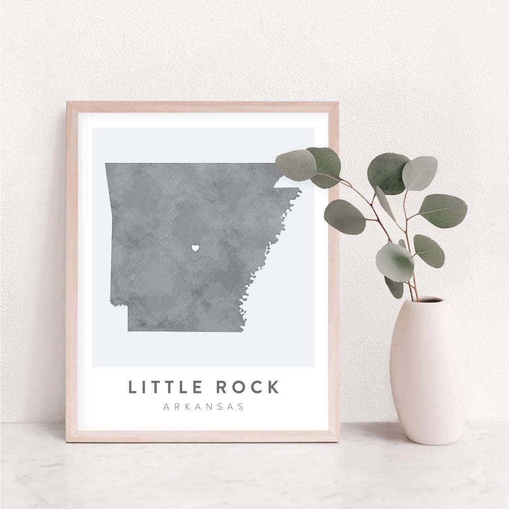 little rock map poster