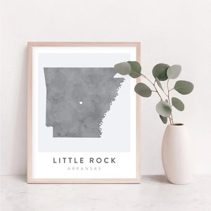 little rock map poster