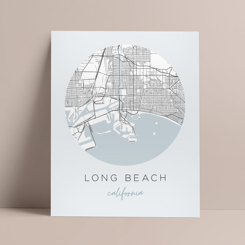 long beach map