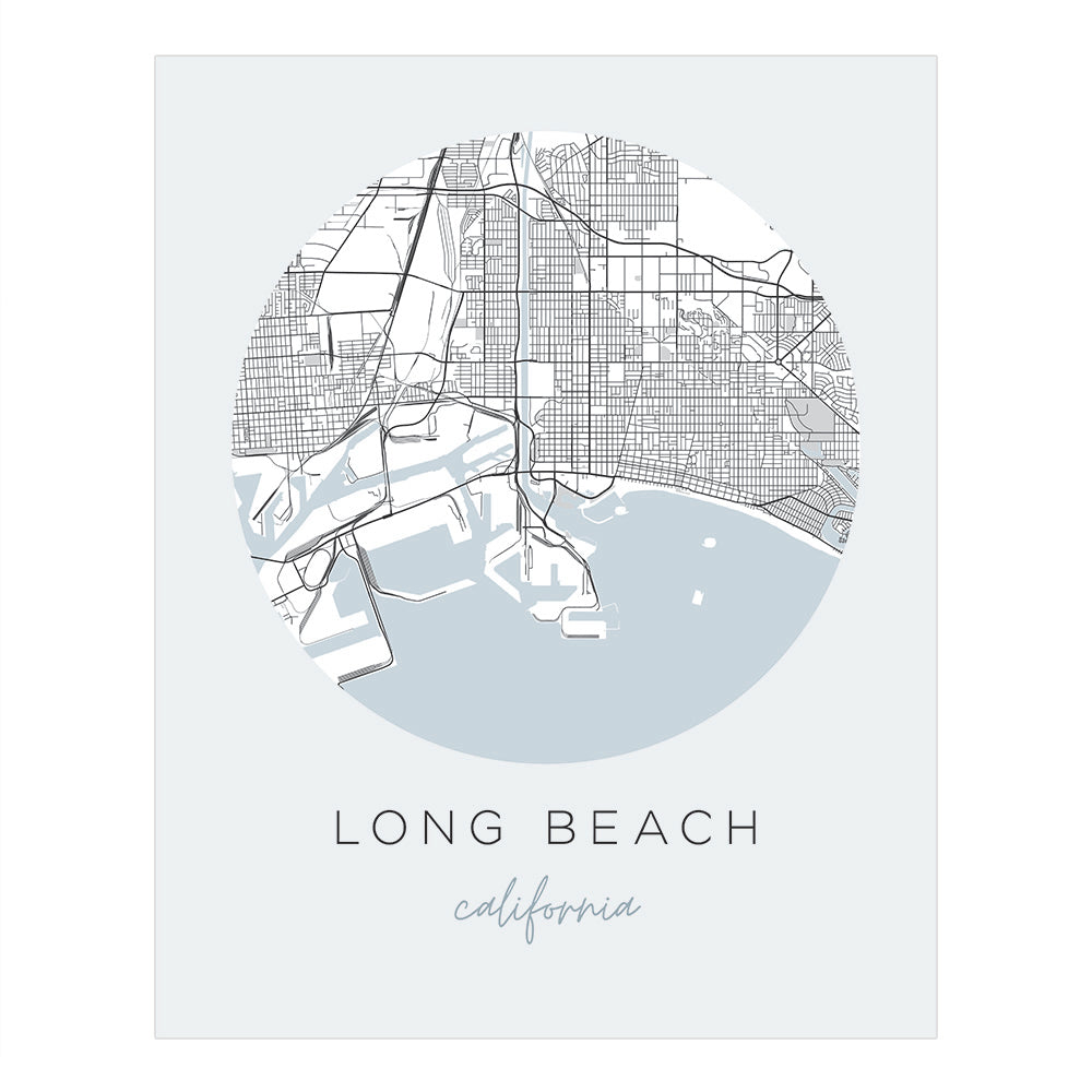 long beach map