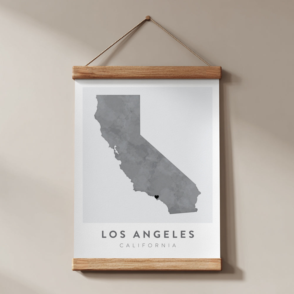 los angeles map poster