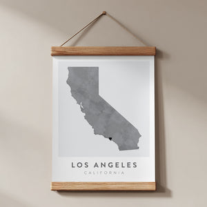 los angeles map poster
