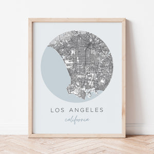 los angeles california map