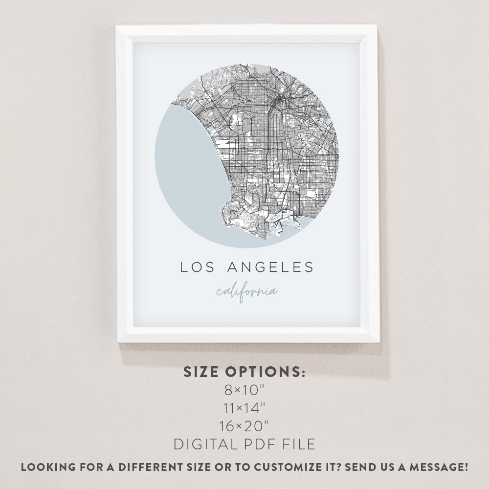 los angeles map posters