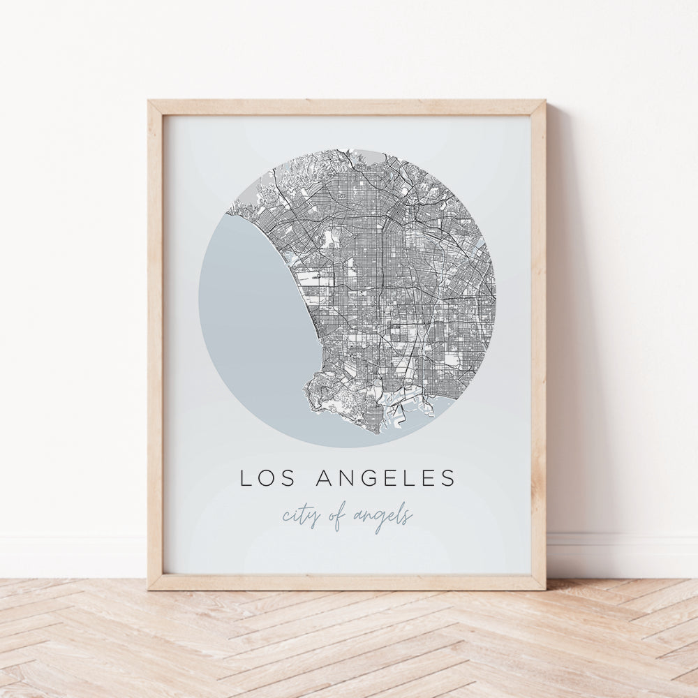 los angeles map poster