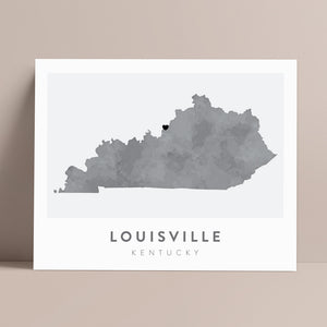louisville kentucky map poster