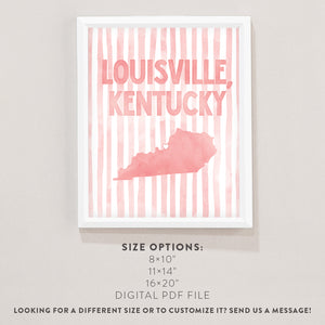 Louisville Kentucky Poster · Louisville Kentucky Wall Art