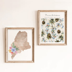 maine floral art prints