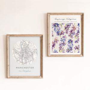 manchester new hampshire map poster