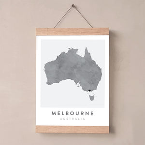 travel poster melbourne australia