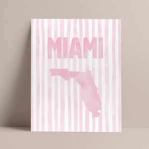 Miami Florida Pink Pastel Poster