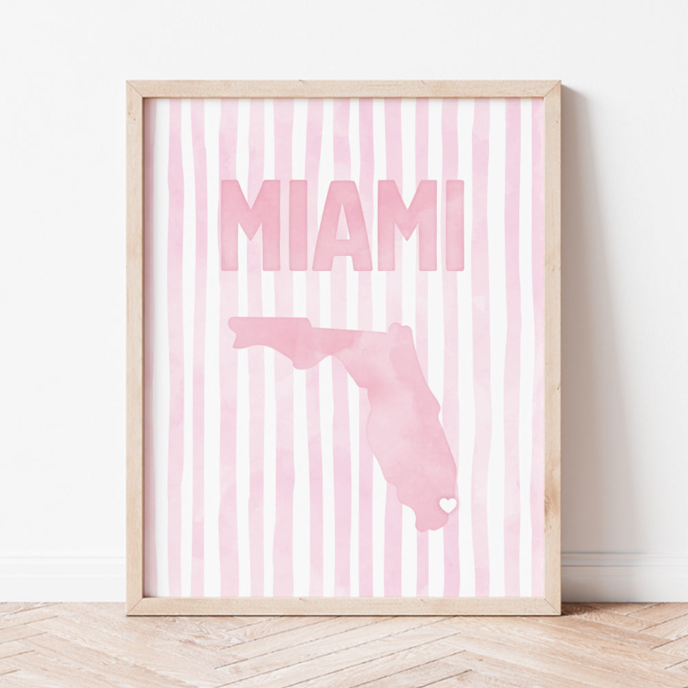 Miami Florida Pink Pastel Poster