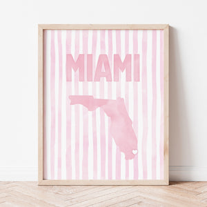 Miami Florida Pink Pastel Poster